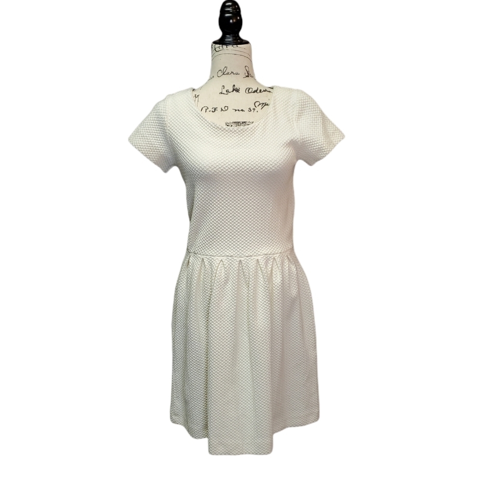 NWT. Anthropologie - Ganni Ivory Textured Dress - Size L